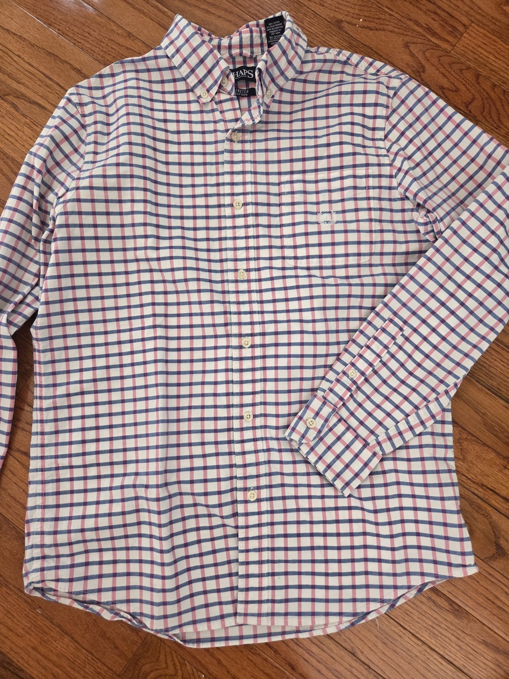 Chaps Men’s White Multi-Check Button-Down Shirt